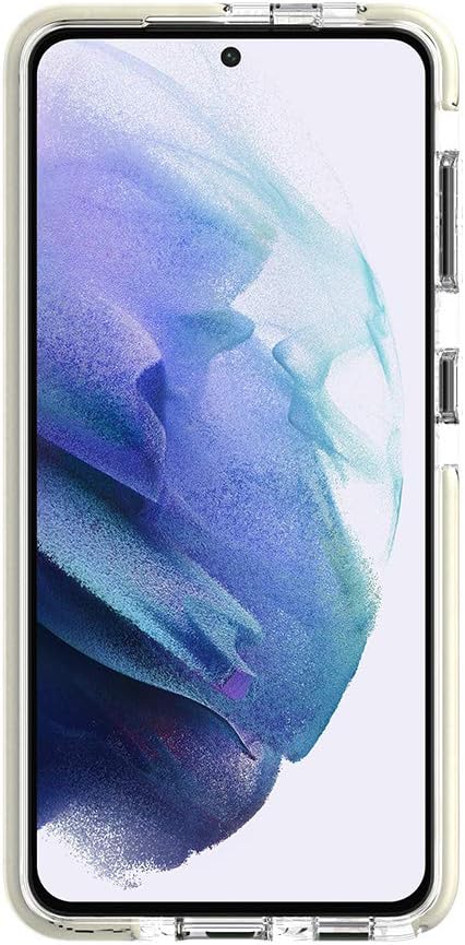 Kate Spade New York Samsung Galaxy S22 5G Defensive Hardshell, Hollyhock Floral Clear/Cream wit