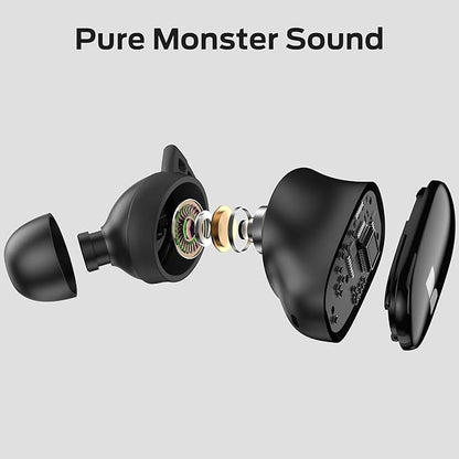 Monster N-LITE 206 Wireless In-ear Headphones, Black