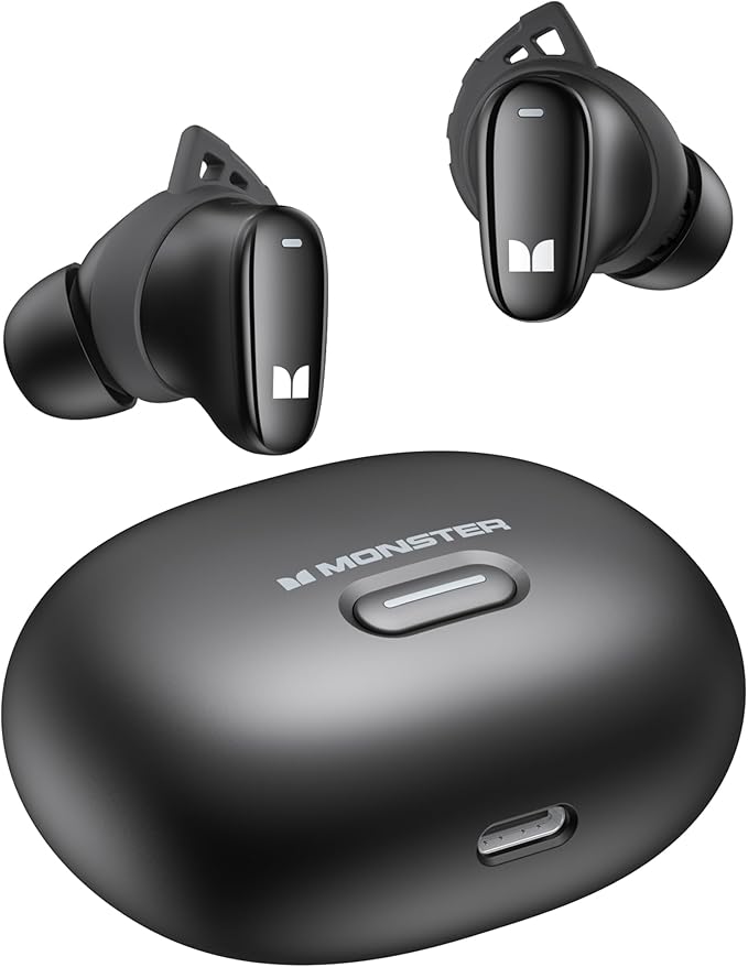 Monster N-LITE 206 Wireless In-ear Headphones, Black