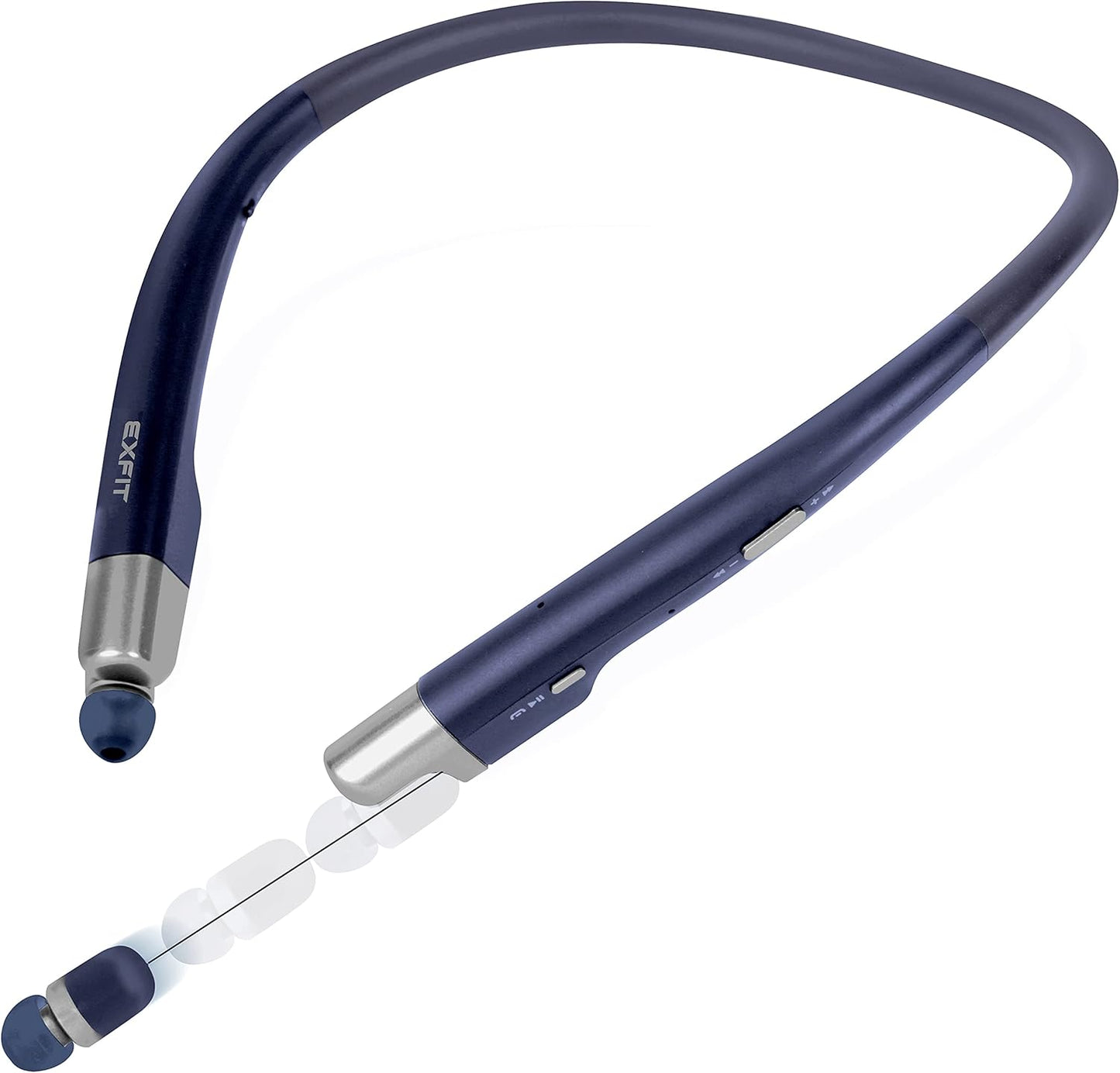 EXFIT BCS-700 Bluetooth Stereo Headset, Navy Blue