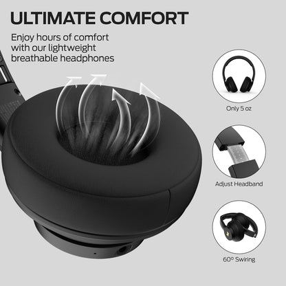 Monster Mission 100 Wireless Over-ear Headphones, Black