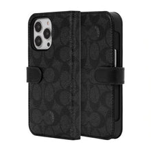 Coach iPhone 13 Pro Max Folio, Signature C Black