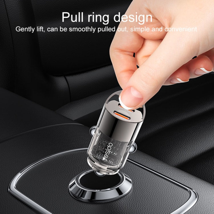 Yesido Y69 Dual USB-C PD30W mini Zinc Alloy Car Charger