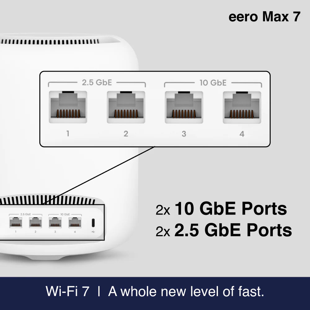 eero Max 7 Tri-band Mesh Wi-Fi 7 10G Router - 3 Pack