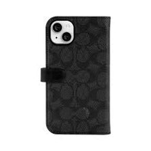 Coach iPhone 14 Plus Folio Case, Signature C Black